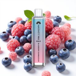 Hayati Pro Max 4000 Puffs Engangsdamper Blåbringebær Tyggegummi 28×28×120mm 2%/5% Nikotin 1400mAh