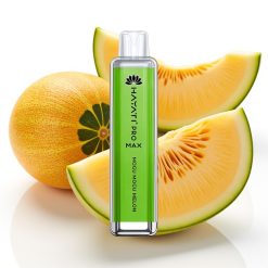 Hayati Pro Max 4000 Puffs Engangsdamper Mogu Mogu Melon 28×28×120mm 2%/5% Nikotin 1400mAh