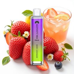 Hayati Pro Max 4000 Puffs Engangsvaper Bær Lemonade 28x28x120mm 2%/5% Nikotin 1400mAh