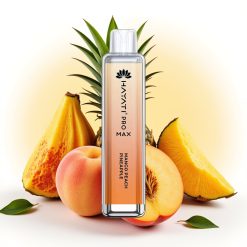 Hayati Pro Max 4000 Puffs Engangsverdampar Mango Fersken Ananas – 28×28×120mm, 2%/5% Nikotin, 1400mAh, 2mL/10mL, TPD
