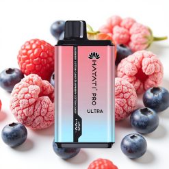 Hayati Pro Ultra 15000 Puffs Blåbær Candyfloss Bringebær Candyfloss 15000+ puff 850mAh 2×12ml 2% 49 smaker
