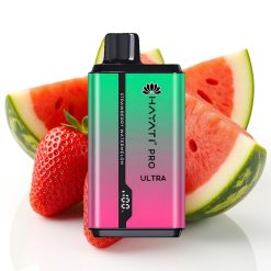 Hayati Pro Ultra 15000 Puffs Engangsdamper Jordbær Vannmelon 850mAh 2×12ml 2%